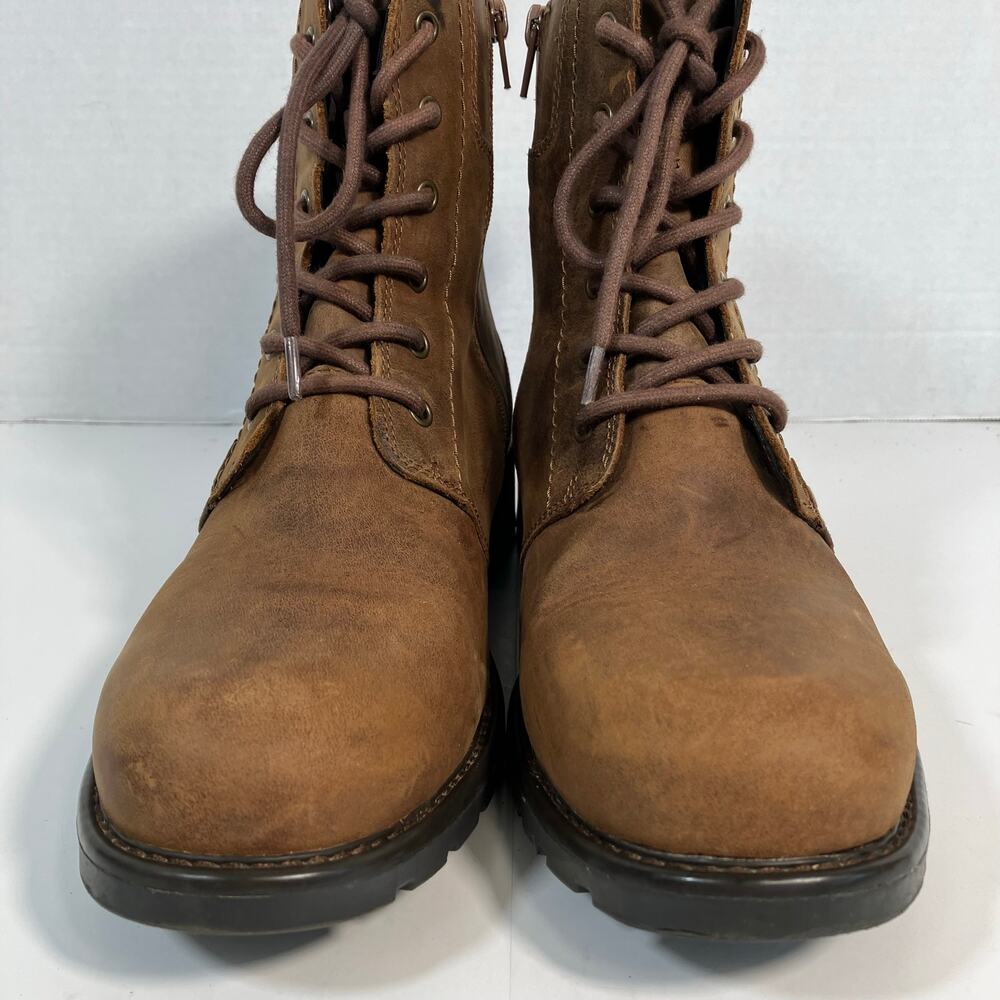 Clarks Sz 10 Orinoco Spice Lace-up Combat Boots 6-Eye Brown Nubuck Leather - Picture 4 of 16